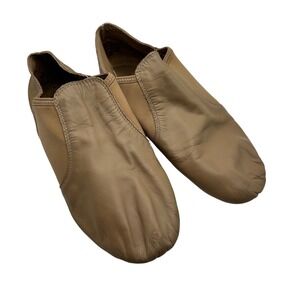 Capezio E-Series Jazz Shoes Caramel Leather Slip On Split Sole EJ2 Size 9M